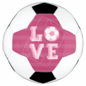 Rosa Liebe Soccer Fußball (Vorderseite)