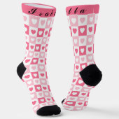 Rosa Liebe Socken (Gewinkelt)
