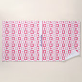 Rosa Liebe Strandtuch (Vorderseite)