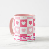 Rosa Liebe Tasse (Vorderseite Links)