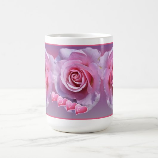 Rosa Liebe Tasse (Mittel)