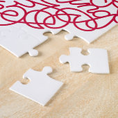 Rosa Liebe-Text-Herz Puzzle (Seite)