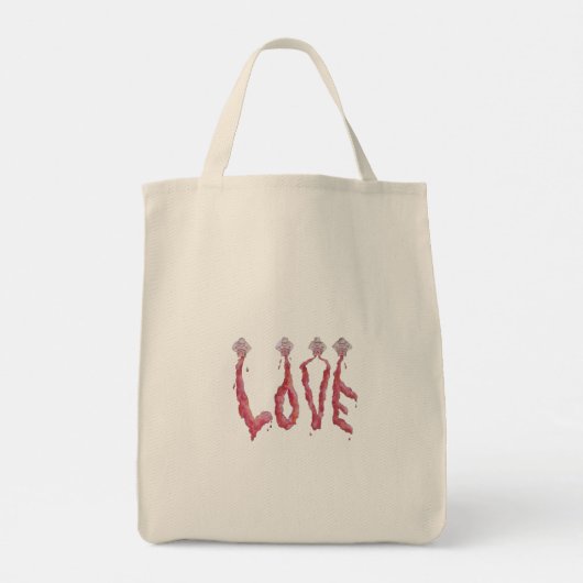 Rosa Liebe Tote Tasche (Rückseite)