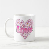 Rosa Liebe und Milchprodukte Kaffeetasse (Links)
