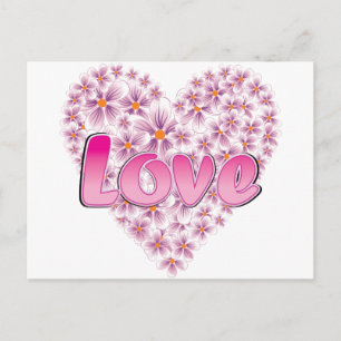 Rosa Liebe und Milchprodukte Postkarte