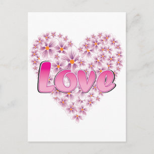Rosa Liebe und Milchprodukte Postkarte
