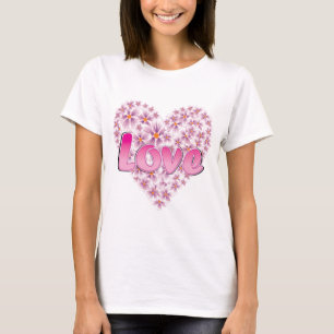 Rosa Liebe und Milchprodukte T-Shirt