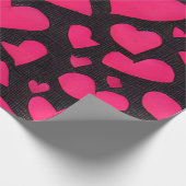 Rosa Liebe Valentine Geschenkpapier (Ecke)
