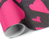 Rosa Liebe Valentine Geschenkpapier (Rolleneckpunkt)
