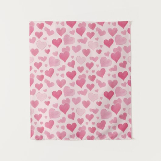 Rosa Liebe Wandteppich (Vorderseite)