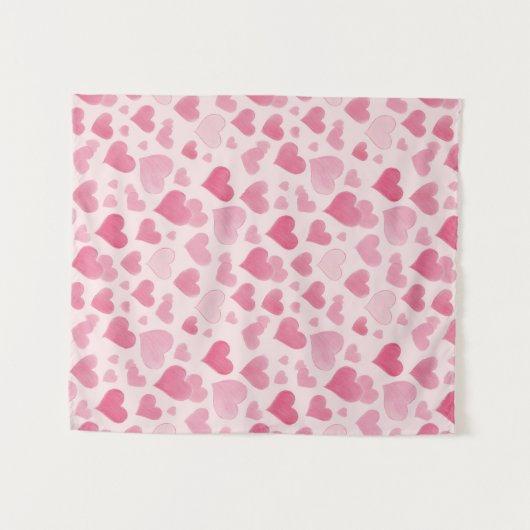 Rosa Liebe Wandteppich (Vorderseite (Horizontal))