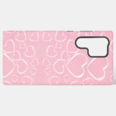 Rosa Liebe Weißes Herz - Handy-Fall Samsung Galaxy Hülle (Rückseite (Horizontal))