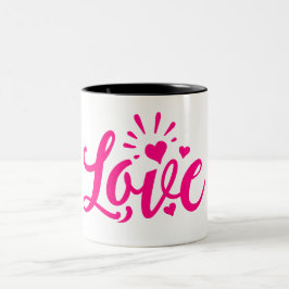Rosa Liebe Zweifarbige Tasse