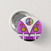 Rosa Liebelastwagen, Hipster, Button (Vorne & Hinten)