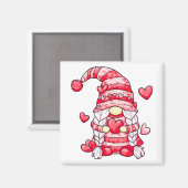 Rosa Liebes-Gnom Magnet (Vorderseite/Rückseite)