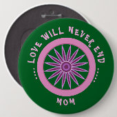 ROSA LIEBESGESCHENK FÜR MUTTER, MUTTERTAG, GEBURTS BUTTON (Vorne & Hinten)