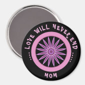 ROSA LIEBESGESCHENK FÜR MUTTER, MUTTERTAG, GEBURTS MAGNET (Vorderseite/Rückseite)
