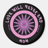 ROSA LIEBESGESCHENK FÜR MUTTER, MUTTERTAG, GEBURTS MAGNET (Vorne)
