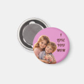 ROSA LIEBESGESCHENK FÜR MUTTER, MUTTERTAG, GEBURTS MAGNET (Vorderseite/Rückseite)