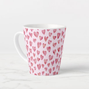 Rosa Liebesherzen-Muster Milchtasse