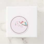 Rosa Liebesvögel Geschenkanhänger (Beispiel)