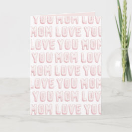 Rosa Liebst du Mama Muttertag Karte