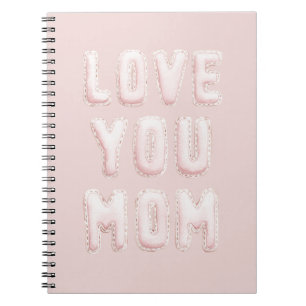 Rosa Liebst du Mama Muttertag Notizblock