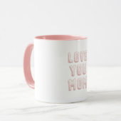 Rosa Liebst du Mama Muttertag Tasse (Vorderseite Links)