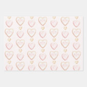 Rosa Liebst Du Mutter Herzen Muttertag Geschenkpapier Set (Vorderseite 3)
