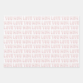 Rosa Liebst Du Mutter Herzen Muttertag Geschenkpapier Set