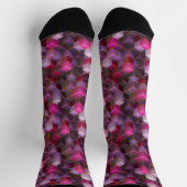 Rosa Lila Abstrakte 3D-Effekte Cubes Socken (Oben)