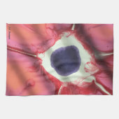 Rosa Lila Abstrakte Acrylsäure-Blume Geschirrtuch (Horizontal)