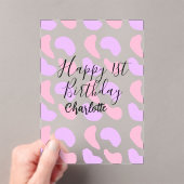 Rosa lila abstrakte Formen glücklich 1. Acryleinladungen (Insitu (Handheld))