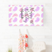 Rosa lila abstrakte Formen glücklich 1. Banner (Insitu)