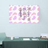 Rosa lila abstrakte Formen glücklich 1. Banner (Messeveranstaltung)