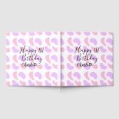 Rosa lila abstrakte Formen glücklich 1. Gästebuch (Voll)