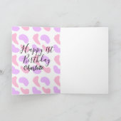 Rosa lila abstrakte Formen glücklich 1. Karte (Innenseite)