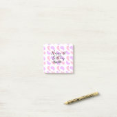 Rosa lila abstrakte Formen glücklich 1. Post-it Klebezettel (Auf Schreibtisch)