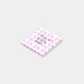 Rosa lila abstrakte Formen glücklich 1. Post-it Klebezettel (angewinkelt)