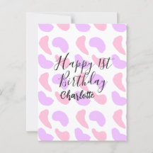 Rosa lila abstrakte Formen glücklich 1.