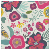 Rosa Lila Abstraktes Blumenmuster Stoff (Nahaufnahme)