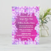 Rosa Lila Anemone Blumenzwiebeleinladung Einladung (Stehend Vorderseite)