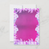 Rosa Lila Anemone Floral Wedding RSVP Card Einladung (Rückseite)