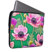 Rosa Lila Anemone Laptopschutzhülle (Vorne Rechts)