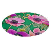 Rosa Lila Anemone Schneidebrett (Ecke)