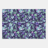 Rosa Lila Anemonen Frühling Brautparty Geschenkpapier Set (Vorderseite 3)