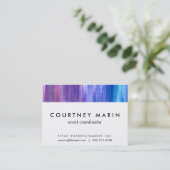 Rosa lila Aquafarbe streicht Watercolormalerei Visitenkarte (Stehend Vorderseite)