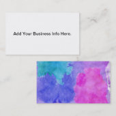 Rosa, lila, aquamarine und blaue visitenkarte (Vorne/Hinten)