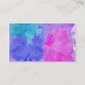 Rosa, lila, aquamarine und blaue visitenkarte (Rückseite)