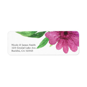 Rosa Lila Aquarell Blumen Floral Frühling Pop
